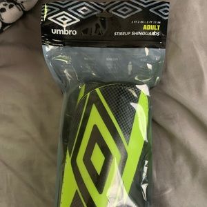 Adult soccer shinguards.